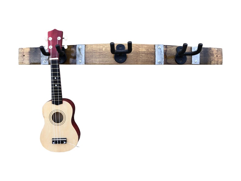 Guitar or Ukulele Wine Barrel Wall Mount Guitar Rack Etsy