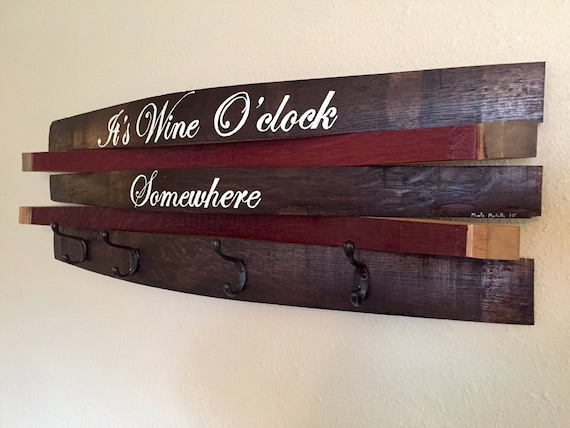 Wine barrel coat rack sale