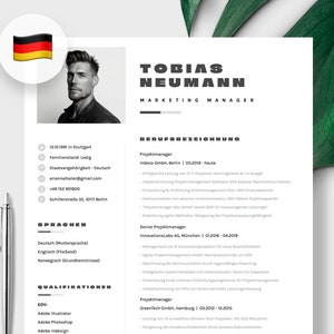 Lebenslauf Vorlage, Bewerbungsvorlagen Deutsch, Lebenslauf Word Vorlage, Deckblatt, Moderne und Professionelle Vorlagen, Anschreiben Anlagen