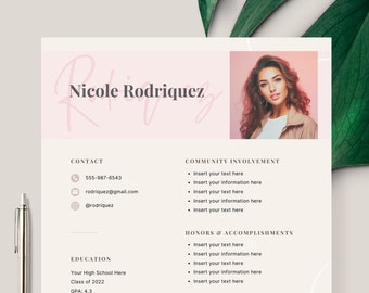 Beige Sorority Resume Template Canva, Pink Sorority Rush and Cover Letter Resume Etsy Editable Sorority Resume Template Sorority rush resume