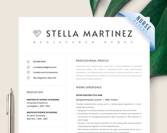 Nursing Resume Template & Cover Letter for Word and Pages, Nurse Resume Template Word RN Resume Design Nurse Resume for Doctor CV Resume CNA