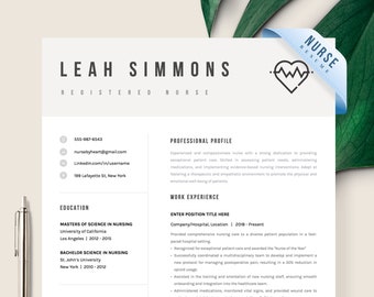 Nursing Resume Template, Nurse Resume Design, Nursing Student  Student Nurse, Medical Assistant Resume, Medical Resume Template, Nurse CV