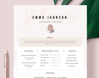 cv template design etsy