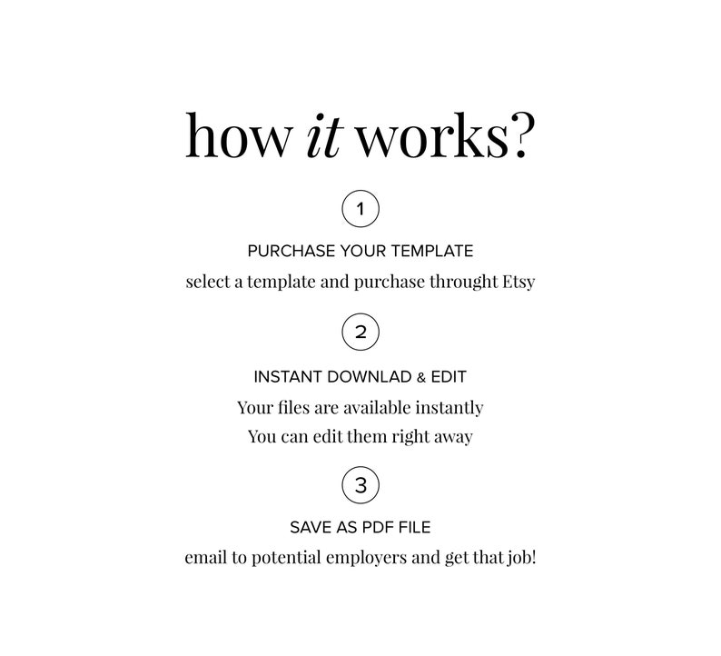 Professional Resume Template Clean & Modern Resume Template Etsy