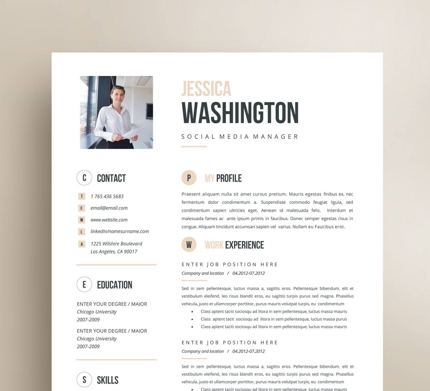3page Resume FREE Business Cards Cover Letter Reference