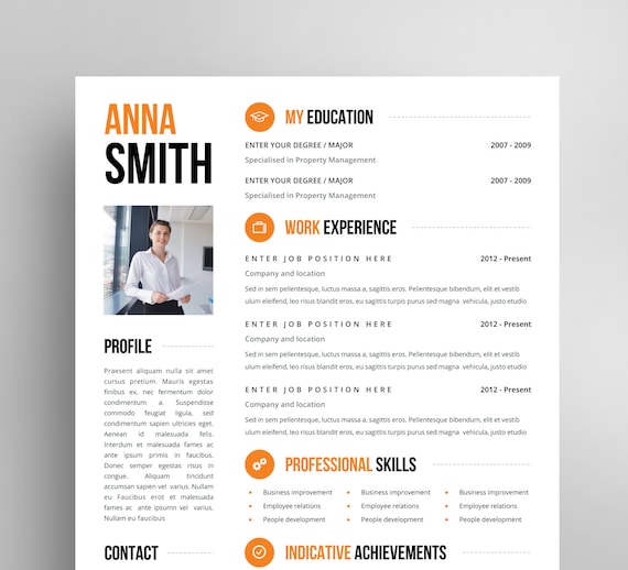 Microsoft Word Resume Template 2007 from i.etsystatic.com