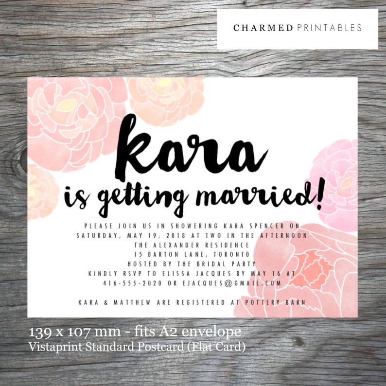 Bridal Shower Invitation Printable Or E Modern Image 0