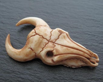 Bison head ,buffalo bone carving  G549
