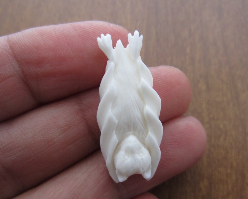side Drill G598 Carved little bat Buffalo bone carving