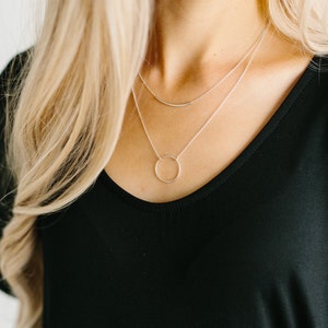 Large Circle Ring Necklace