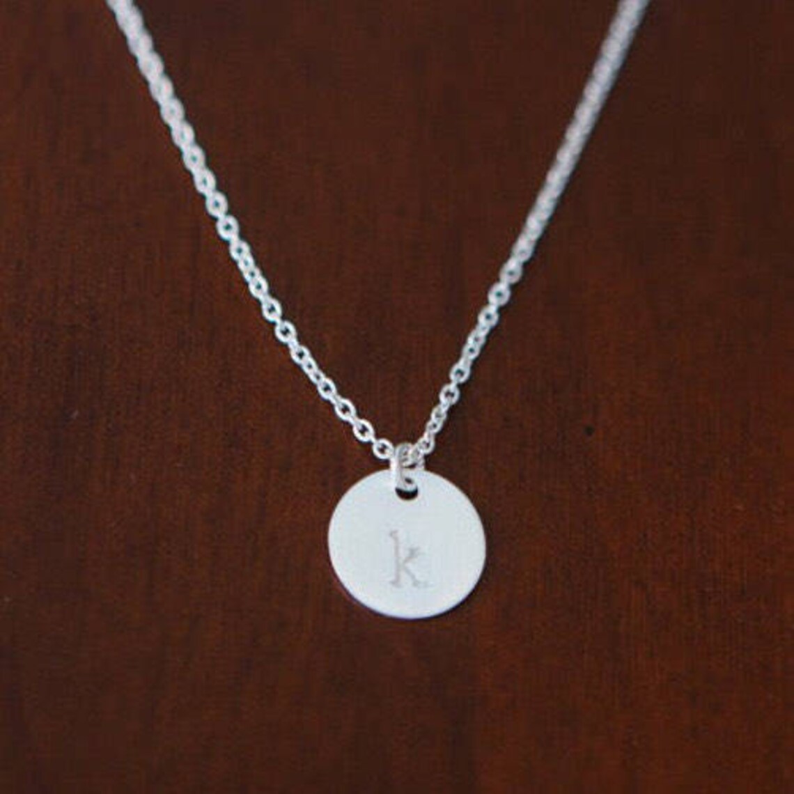 9mm Circle Charm Necklace Etsy