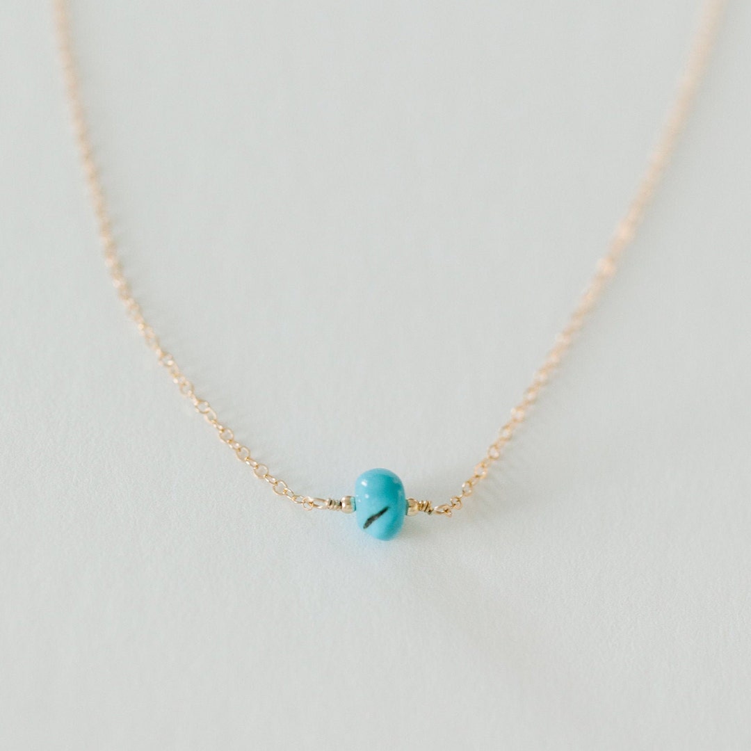 TURQUOISE SLICE PENDANT NECKLACE main image 1