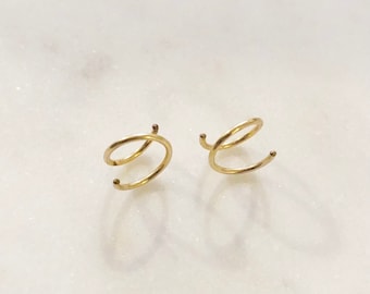 Spiral Hoops // Twist Earrings