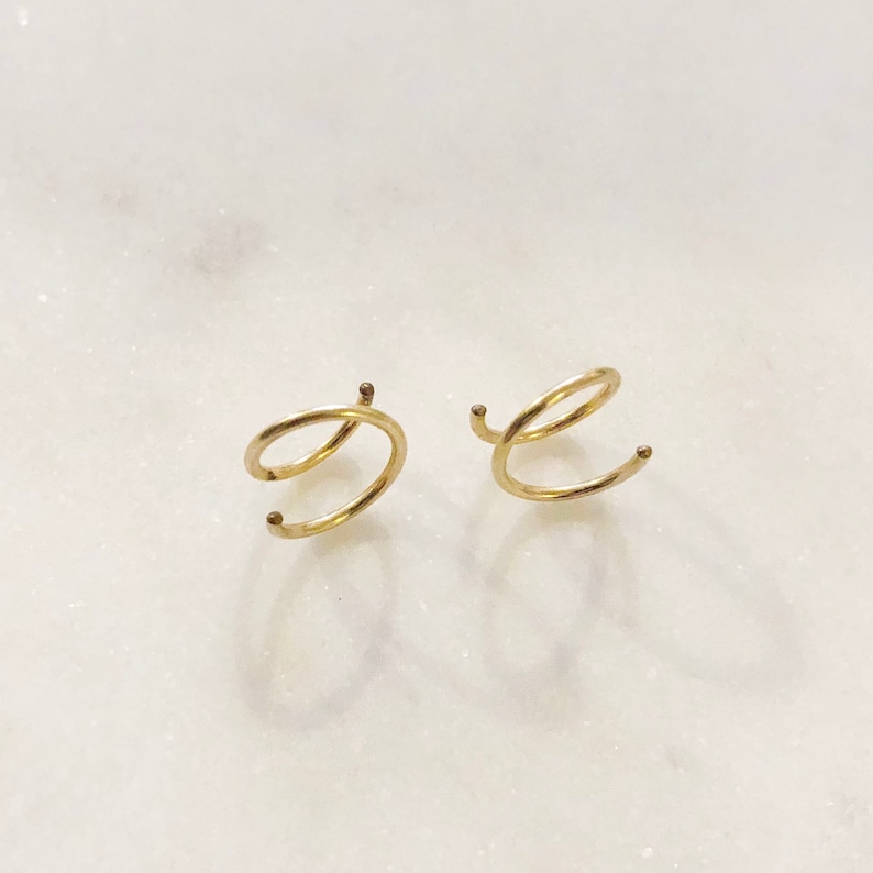 Spiral Hoops // Twist Earrings image 1