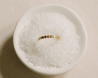 Halo Ring // Dotted Flat Ring