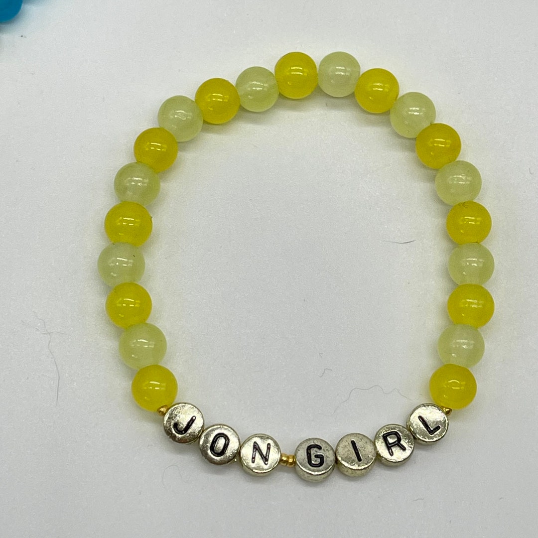 Blockhead NKOTB JON Girl Magic Summer Tour Glass Beads Bracelet Pastel