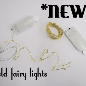 VALUE PACK Fairy Lights with replaceable batteries. You pick quantity. 10 LEDs per wire, warm white lights for mason jars or crafts REP10 afbeelding 3
