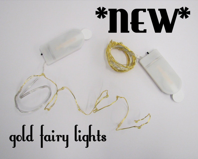 VALUE PACK Fairy Lights with replaceable batteries. You pick quantity. 10 LEDs per wire, warm white lights for mason jars or crafts REP10 image 3