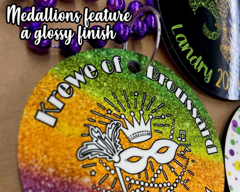 personalized mardi gras medallions