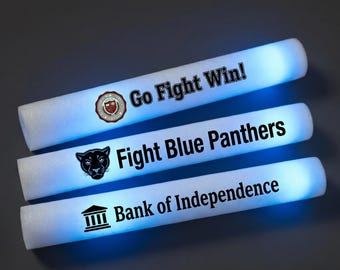 Blue Custom Text LED Foam Sticks – Personalized Party Favors