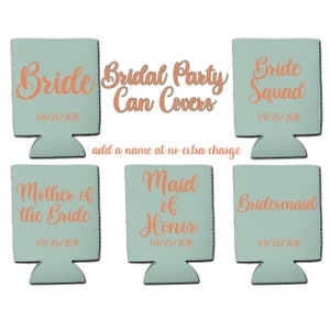 Personalized Wedding Party Gifts Can Covers Your wedding colors image 1
