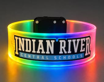 Custom LED Bracelets Personalized Light Up Party Favors for Events and Schools