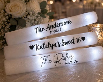 Custom Wedding Glow Sticks: Personalized LED Foam Party Favors