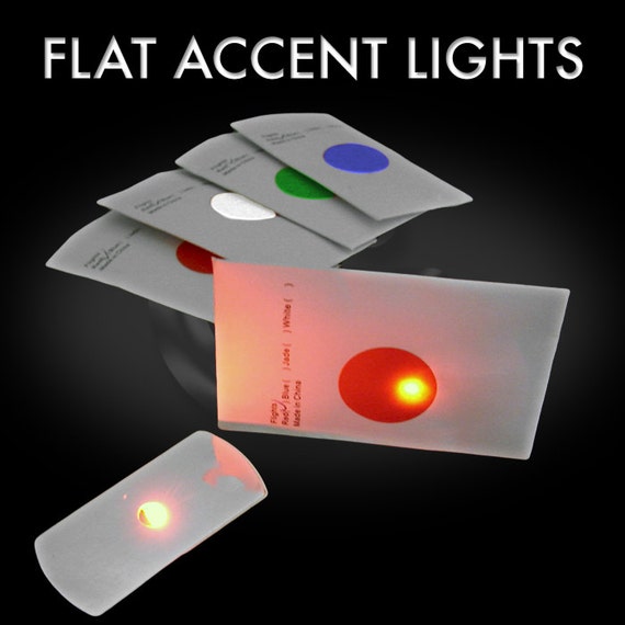 10 Pack Of Led Flat Leds Disc Golf Lights One Color Flat Led Accent Light Extreme Glow Disc Golf Flights - 