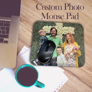 Personalized Mouse Pad made with your photo Send us your picture in Etsy convo's Great for Christmas or Birthday gifts image 1
