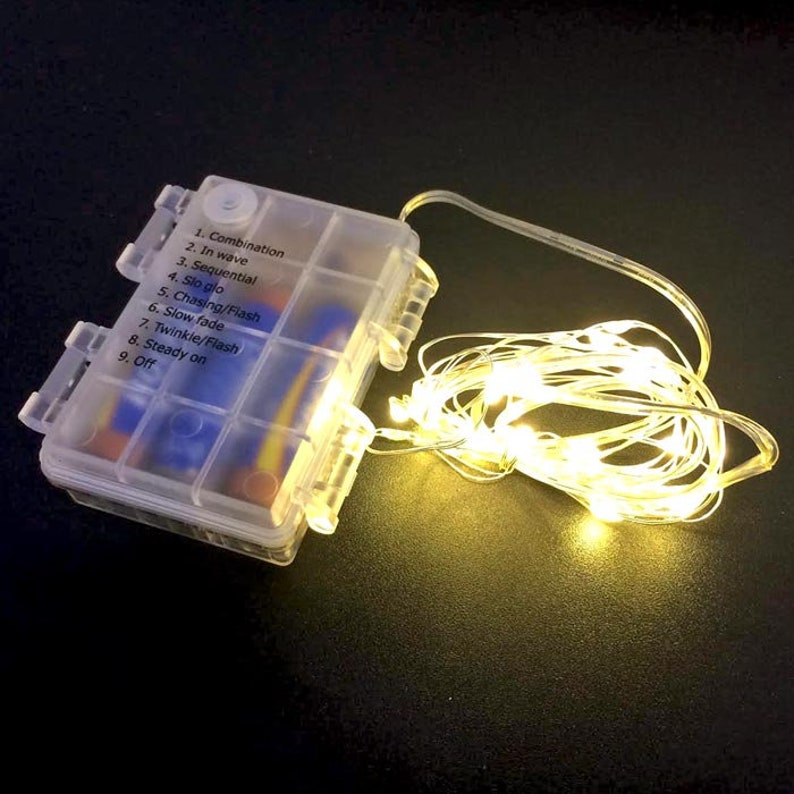 Battery Operated Fairy Lights With Remote 8 Different Modes Etsy