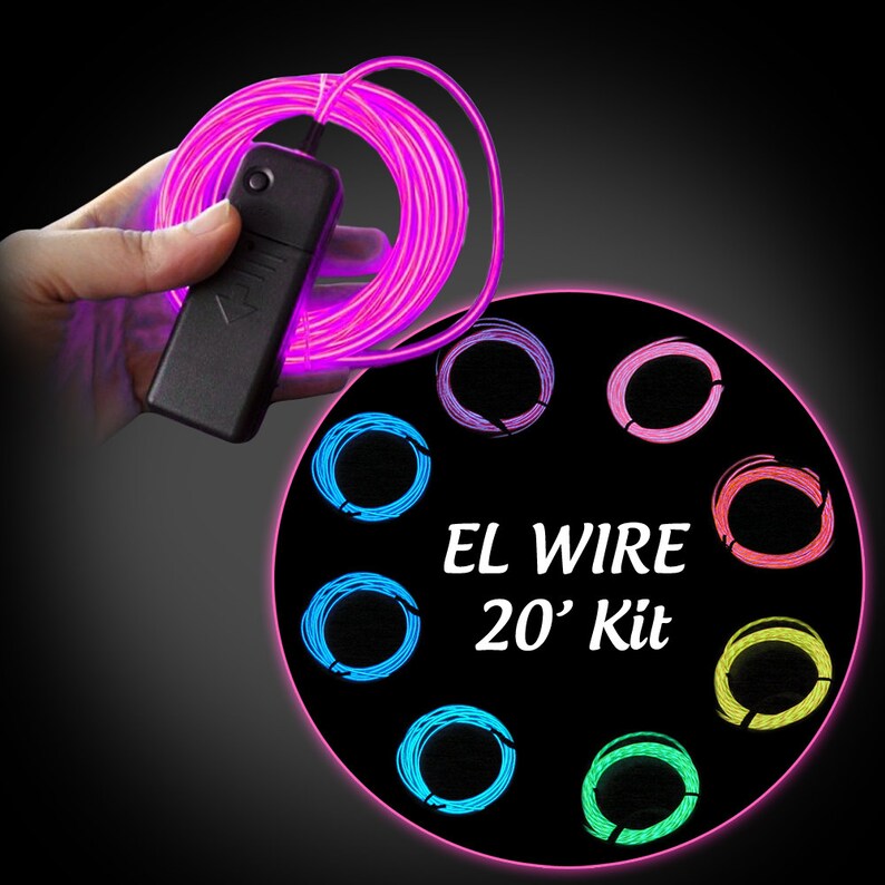 20foot 6m EL Wire Kit Electroluminescent Wire Glow Wire Etsy Canada