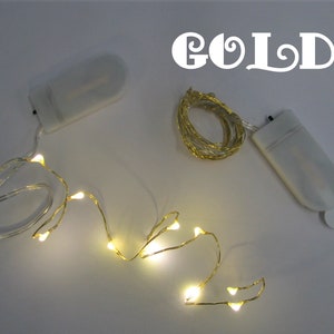 VALUE PACK Fairy Lights with replaceable batteries. You pick quantity. 10 LEDs per wire, warm white lights for mason jars or crafts REP10 image 8