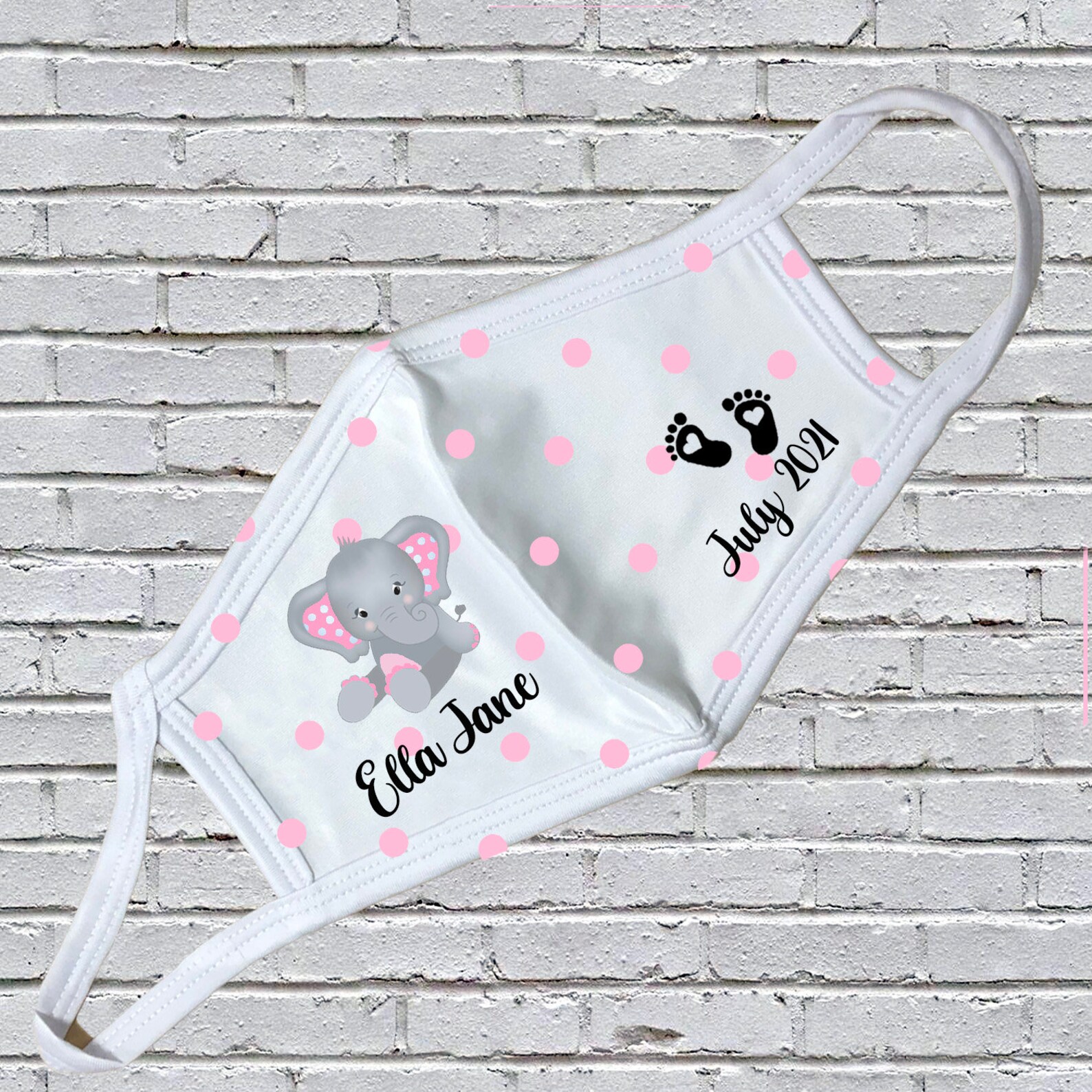 SET OF 5 Customized Baby Shower Face Masks. Etsy