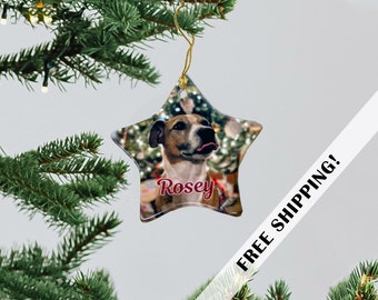 Custom STAR Photo Ornament: Personalized Ceramic Keepsake
