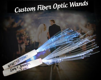 RESERVED - 175 Customized Fiber Wands  Great alternative to sparklers! Include your hashtag or other text.