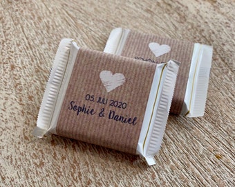Party favor - 10x "Lovely Craft No4" wrappers for Mini Ritter Sport
