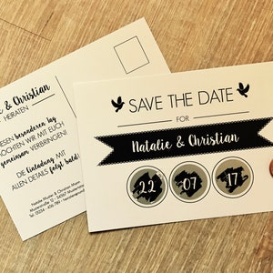 Save the Date scratch card "Vintage" for the wedding