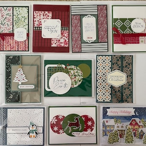 Handmade Christmas Cards Set of 10 Sellers Choice