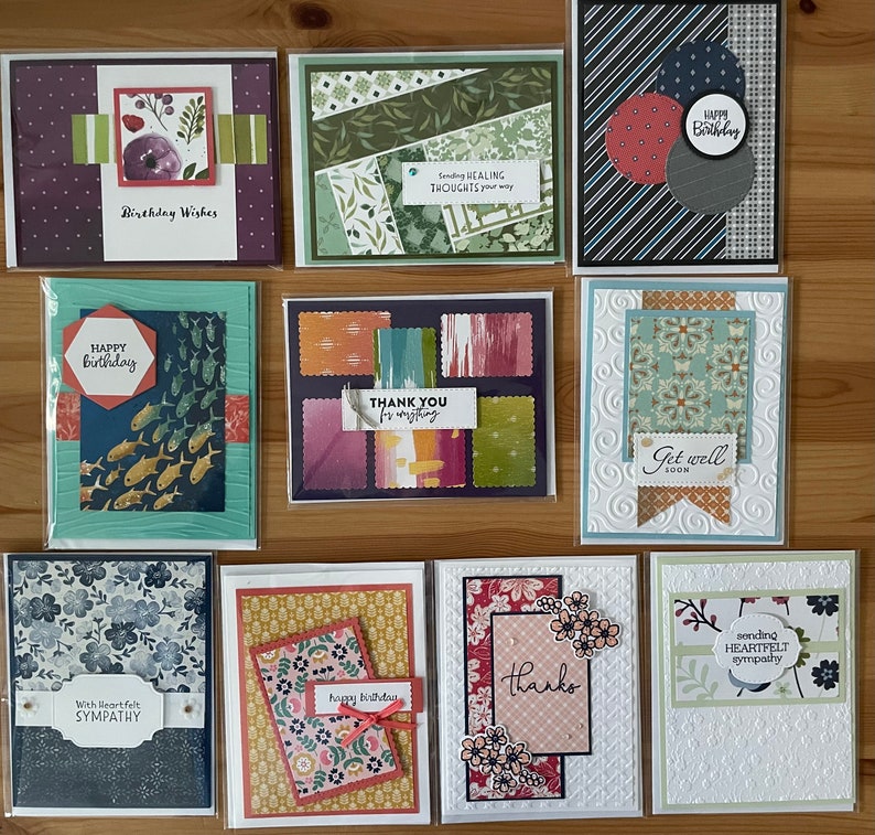Handmade All Occasion Greeting Cards Set of 10 Sellers Choice Etsy