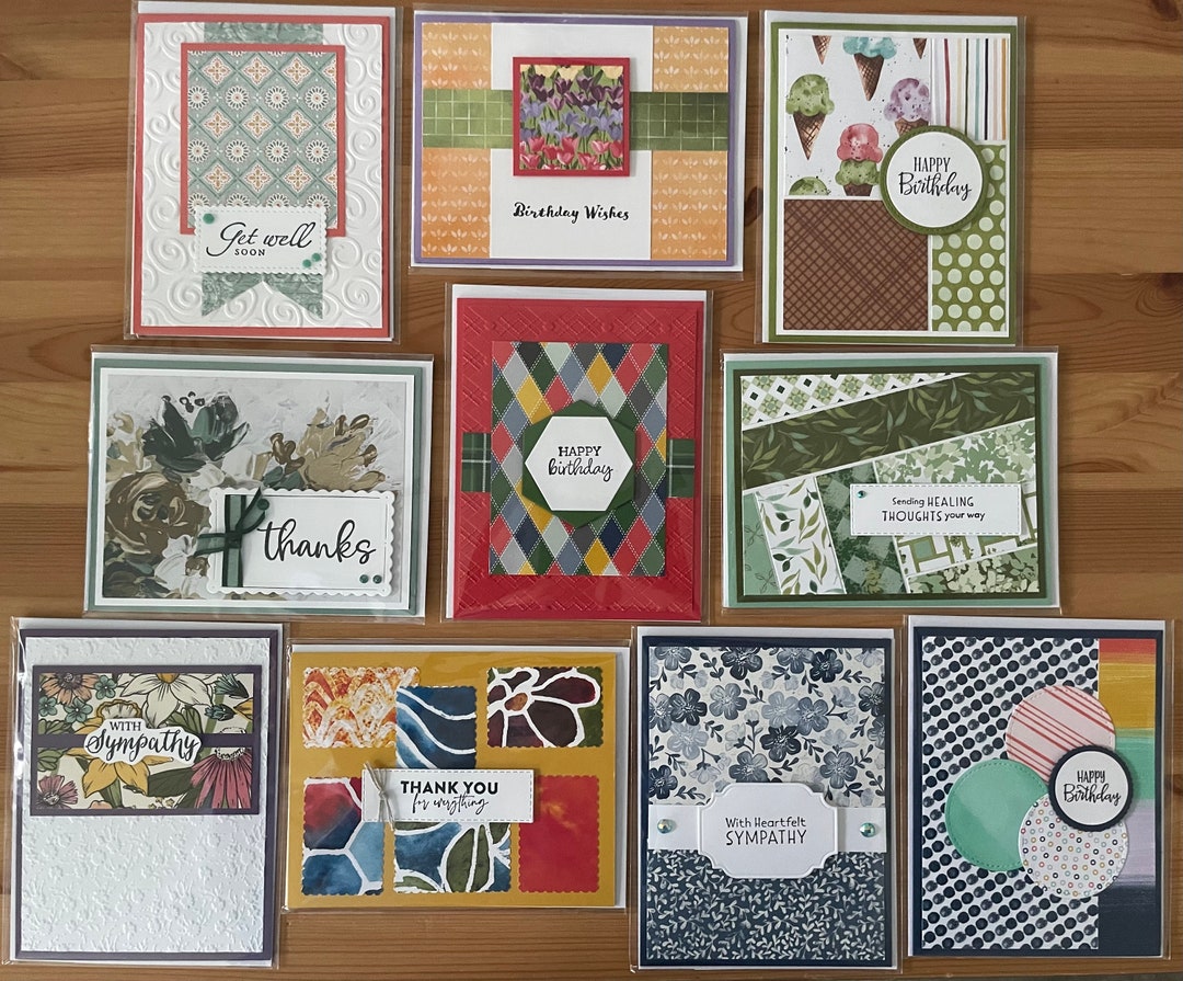 Handmade All Occasion Greeting Cards - Set of 10 - Sellers Choice - Etsy
