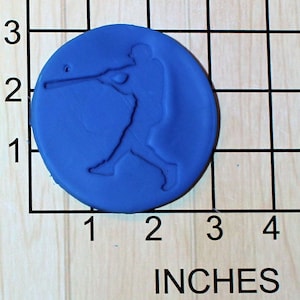 Baseball Batter Fondant Cookie Cutter AND Stamp #1574