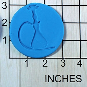 May include: A blue silicone mold shaped like a hookah, measuring approximately 2 inches in diameter.