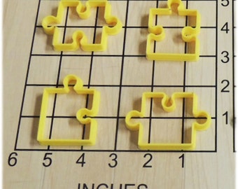 Puzzle Pieces Shaped Fondant Cookie Cutter Set #1119