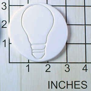 Light Bulb Fondant Cookie Cutter AND Stamp #1562