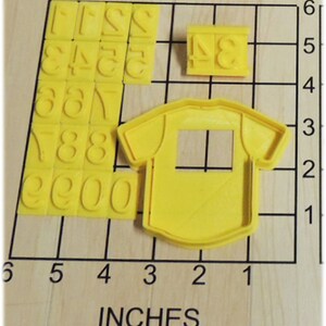 Baseball or Soccer Jersey With Changeable Number Set Cookie Cutter ...