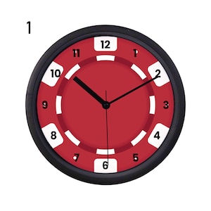 Poker Chip Wall Clock Man Cave Poker Night Casino Decor Gift