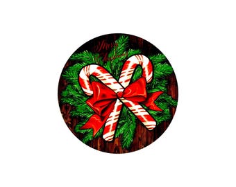 Christmas Holiday 4 Piece Candy Cane Coaster Set With Holder, Holiday Decor, Winter Home Decor, Unique Gift, Festive Home Decor