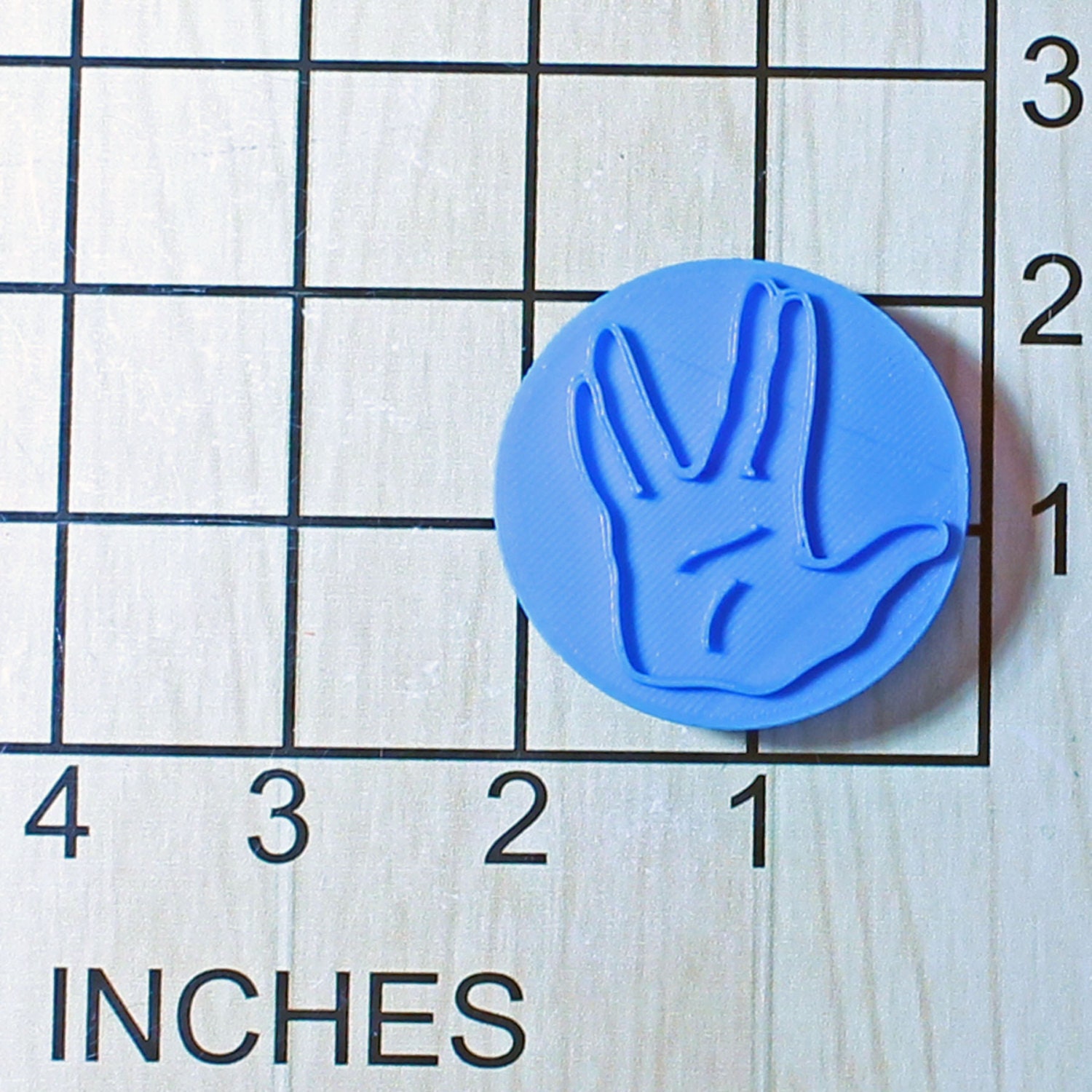 Spock Live Long & Prosper Hand Shape Cupcake Size Fondant Stamp and Handle #1510