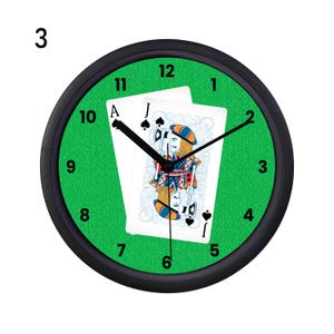 Black Jack Wall Clock Man Cave Poker Night Casino Decor Gift