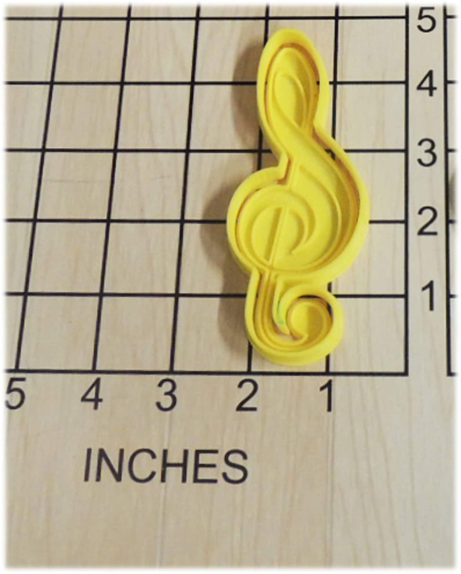 Treble Clef Shape Music Note Fondant Cookie Cutter and Stamp Etsy